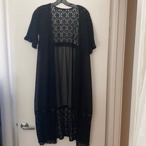 Black lace/mesh coverup! Size: m/l